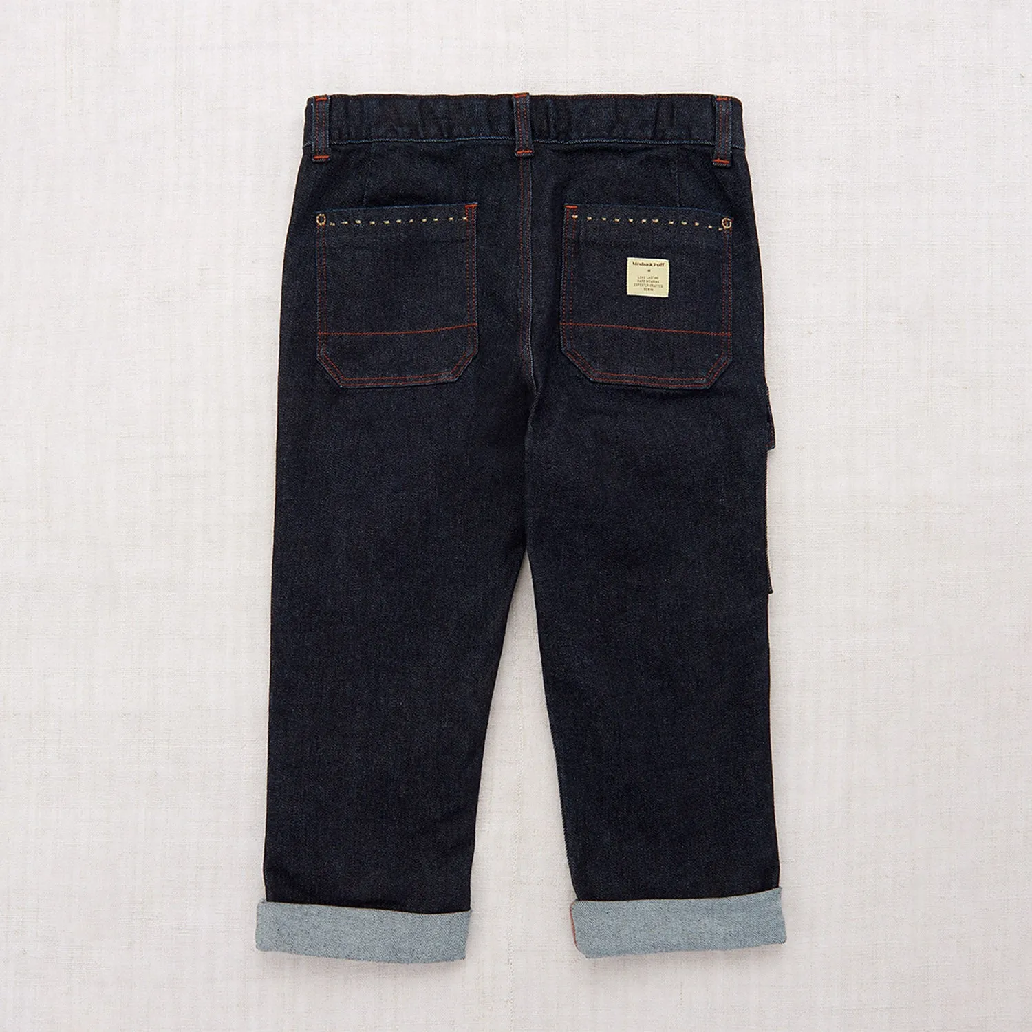 Cotton Utility Jeans - Indigo Denim