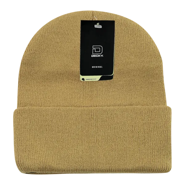 Decky 186 Acrylic Long Beanie, Knit Cap - CASE Pricing