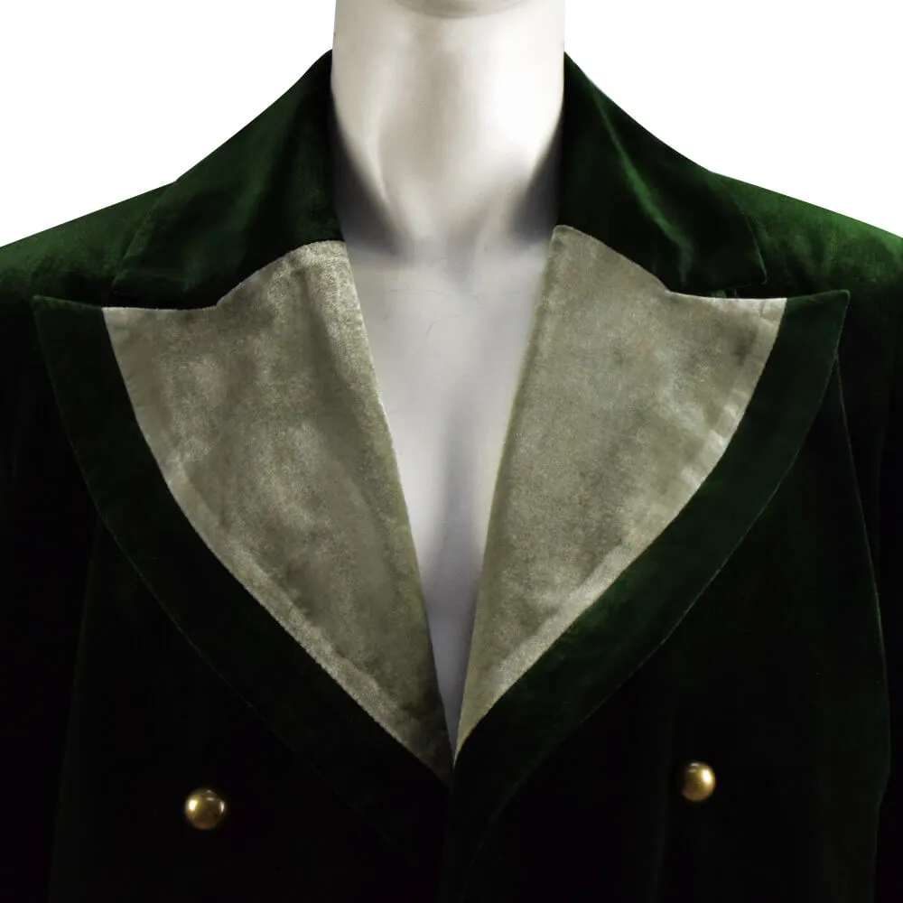 Doctor Who Eighth 8th Velvet Dark Green Coat Cosplay Costume Ideas