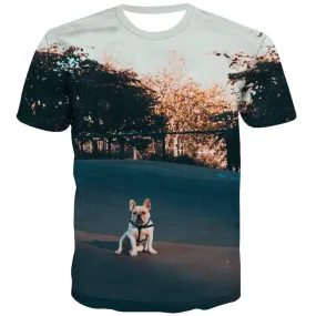 Dog T-shirt Men Animal Shirt Print Tree Tshirts Novelty Harajuku T shirts Funny