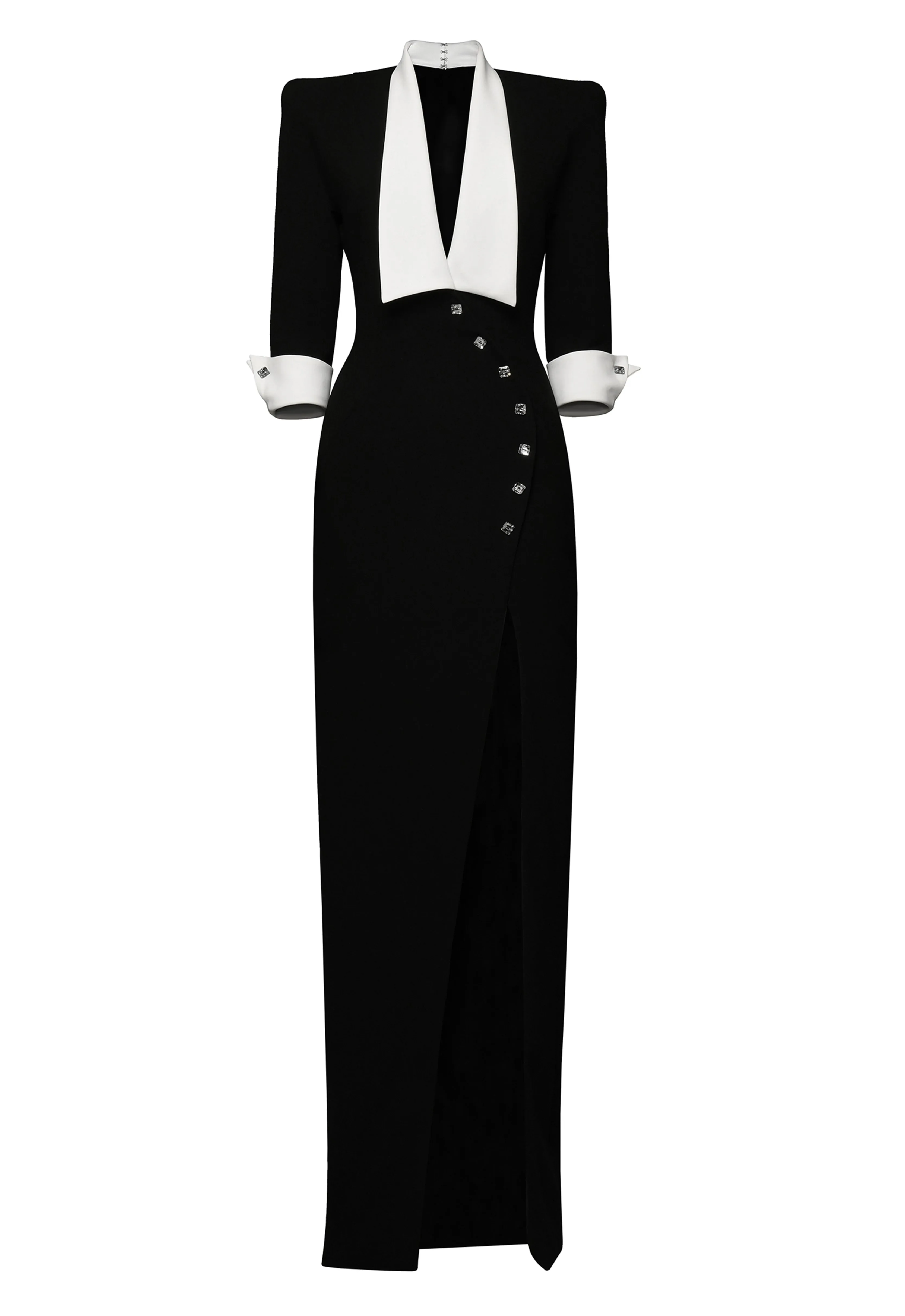 Double-breasted tailored coat dress