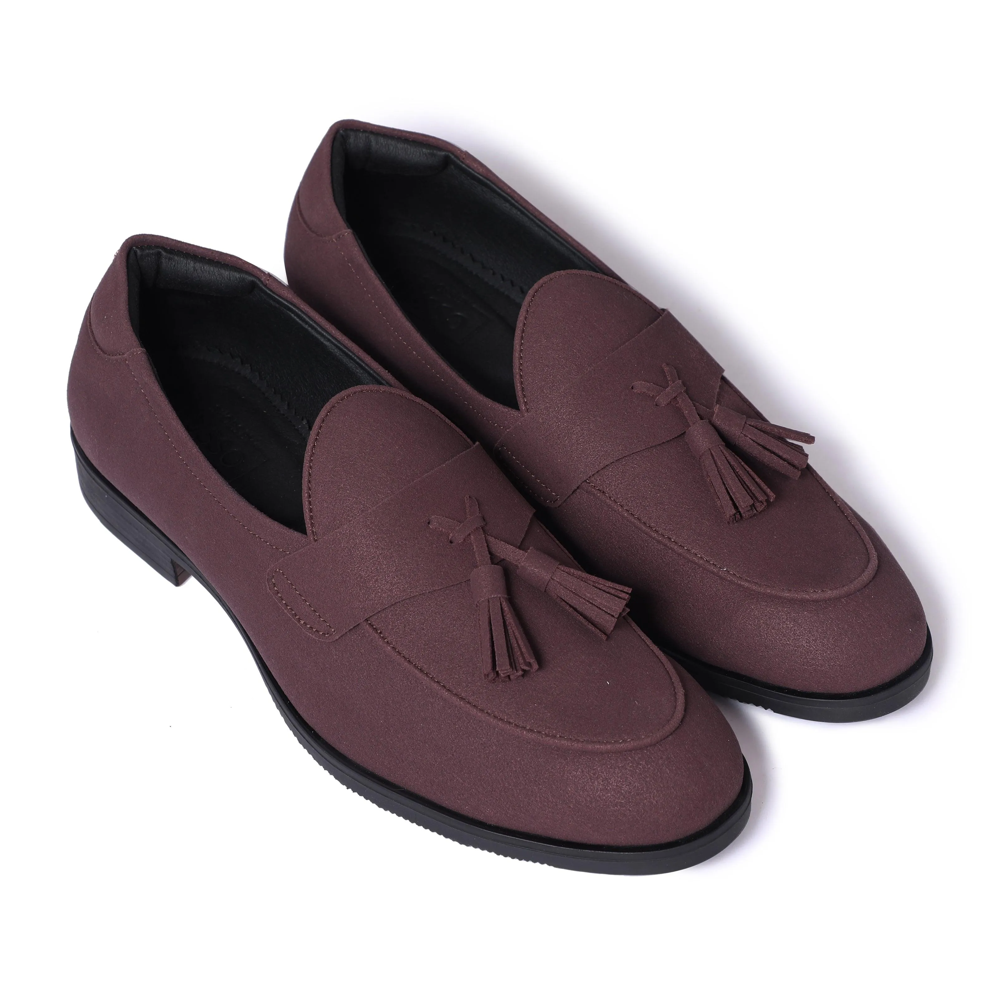 El Moho - Wine Suede Tassel Slip-On