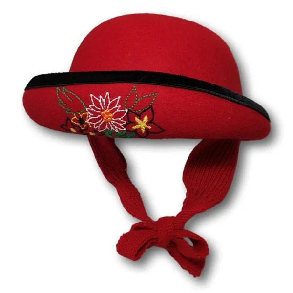 Embroidered Brim Cloche