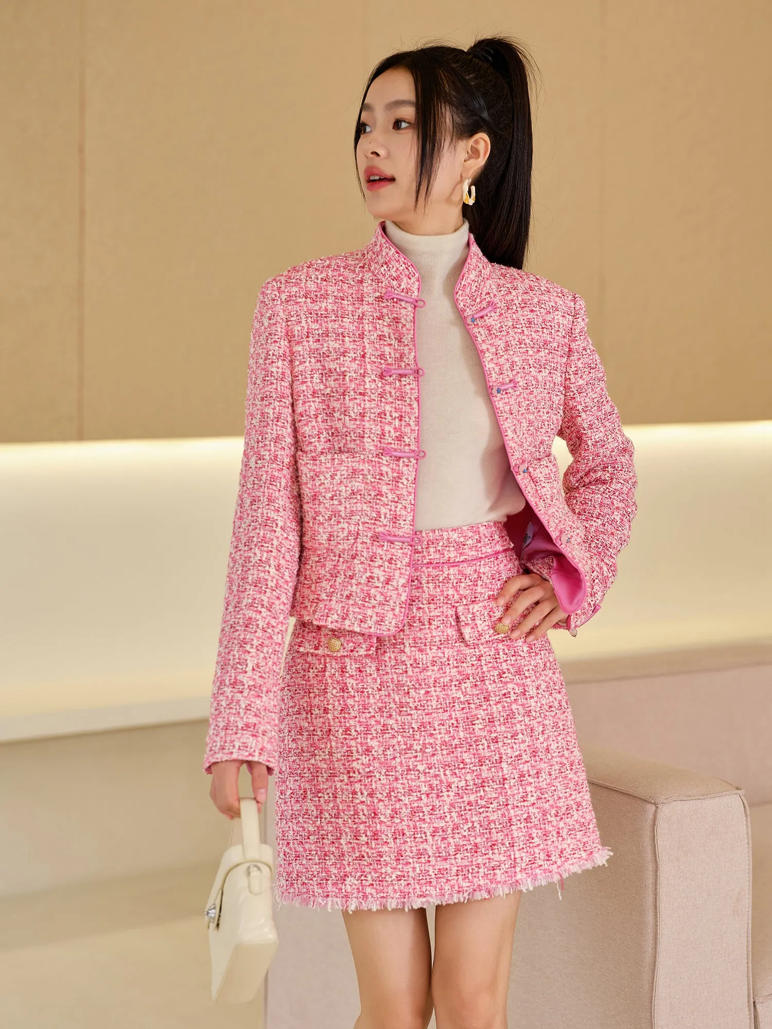 EP YAYING Traditional Chinese-style Coat with Disc Buckle