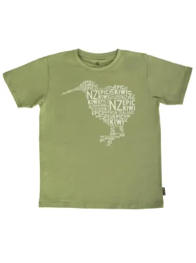 Epic Kiwi Kids T Shirt in Khaki