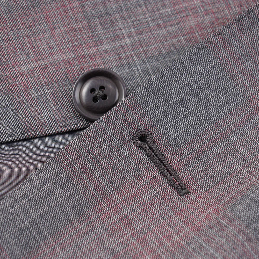 Ermenegildo Zegna Gray-Pink Check Wool Sport Coat