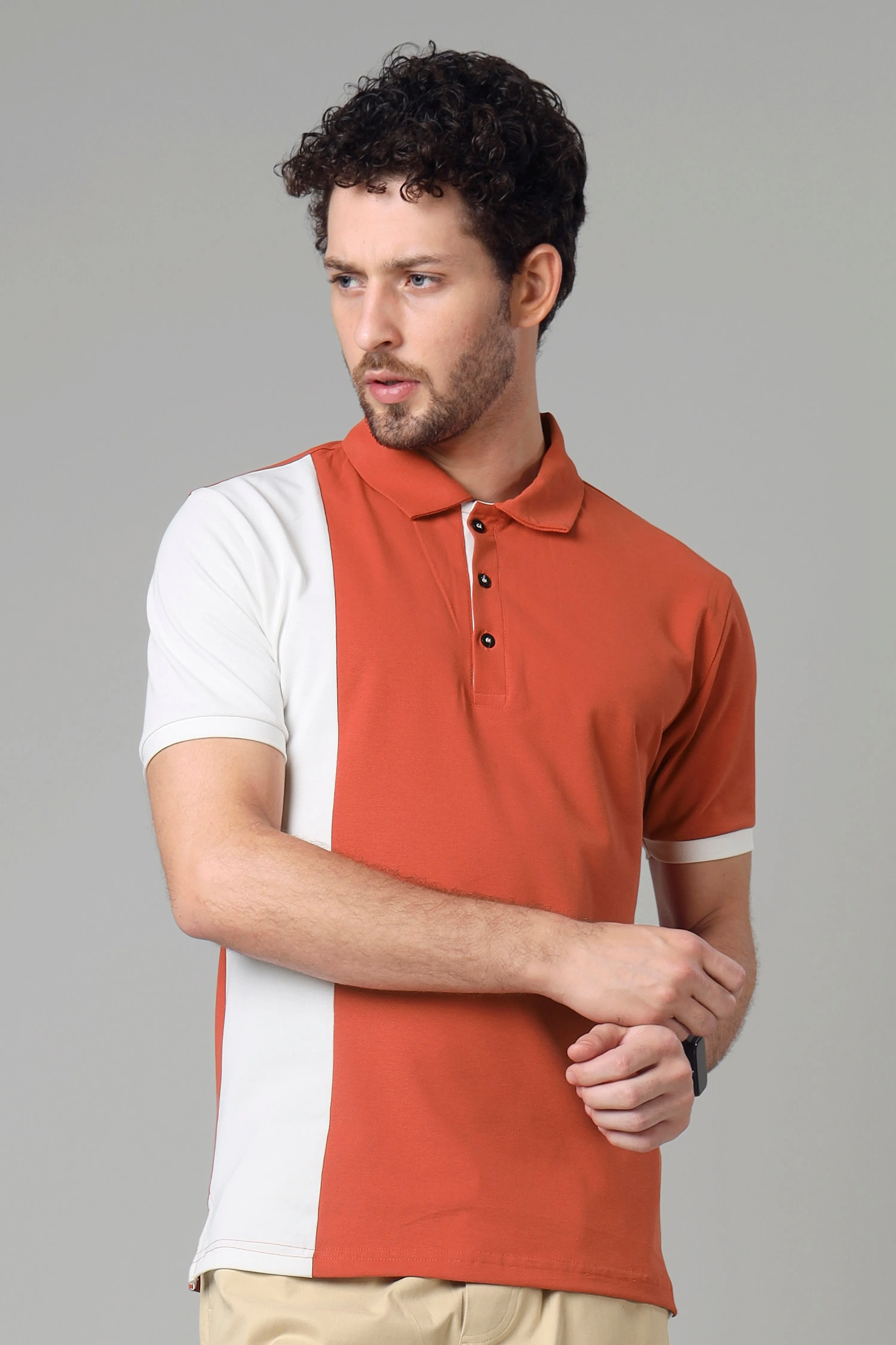 Exclusive Burnt Orange Smart Polo T-Shirt For Men