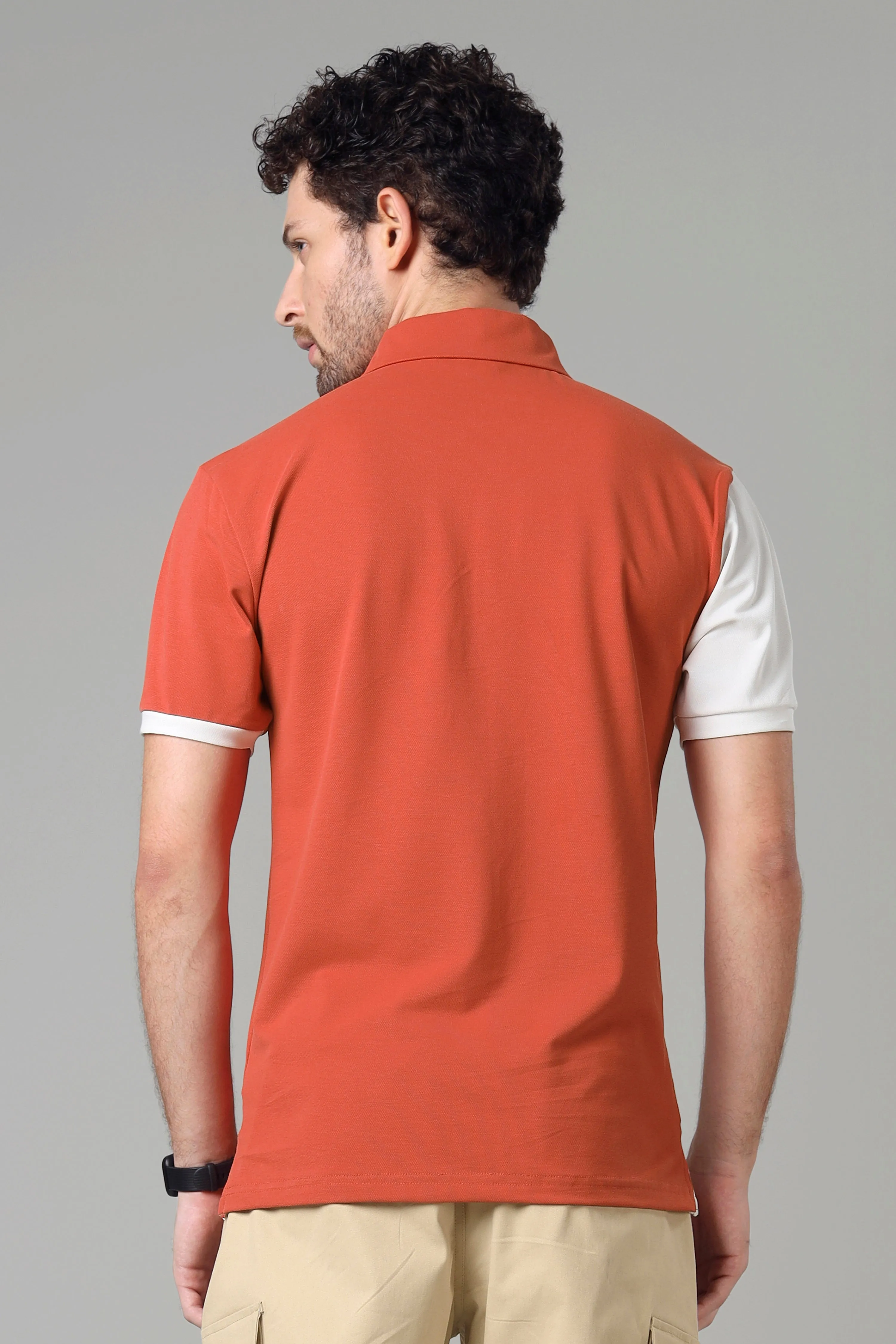 Exclusive Burnt Orange Smart Polo T-Shirt For Men