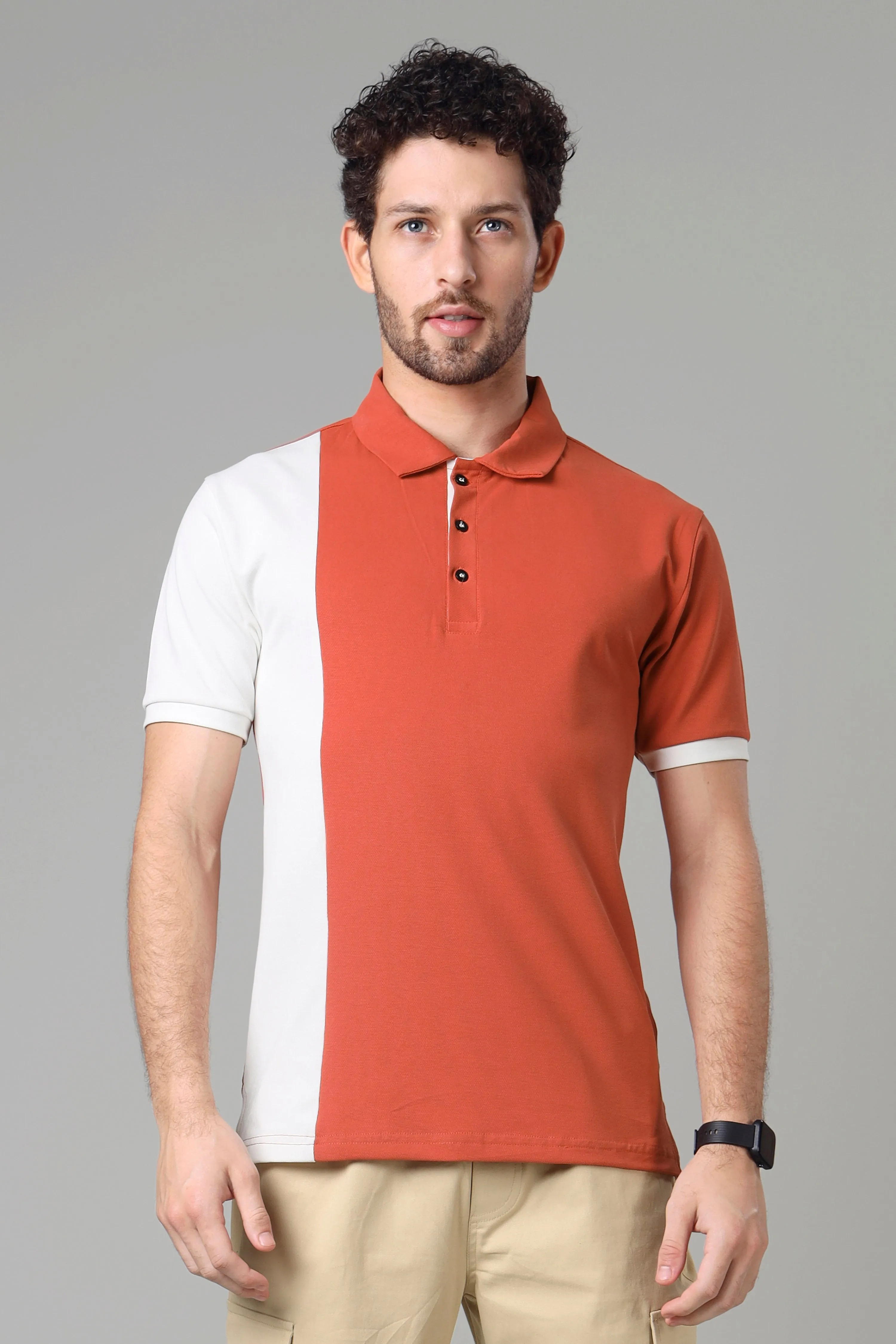 Exclusive Burnt Orange Smart Polo T-Shirt For Men