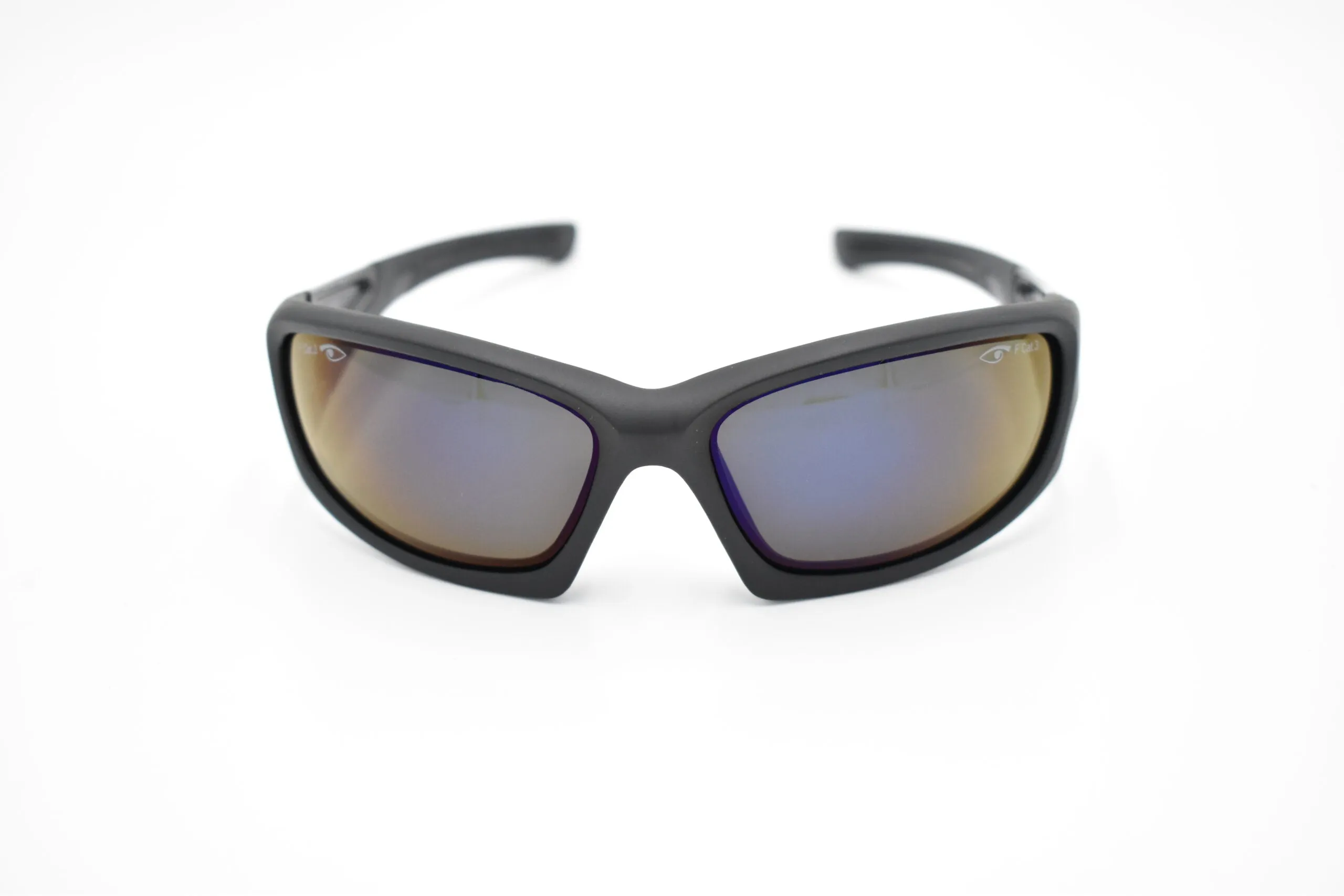 Eyres Bercy Matt & Shiny Black Frame, Polarised Grey Blue Mirror Lens 150-MS1-PGWBM