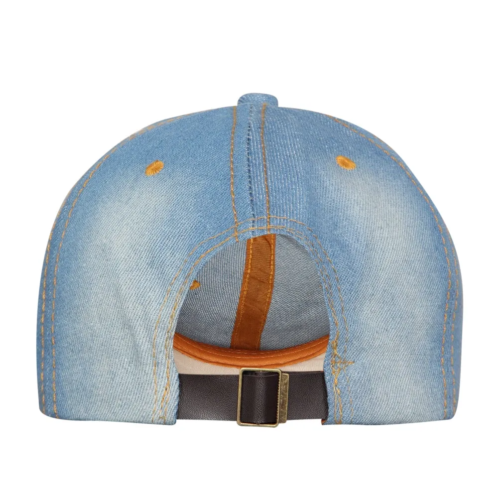 Fabseasons MediumBlue Denim Shades Studded Cap , Adjustable strap