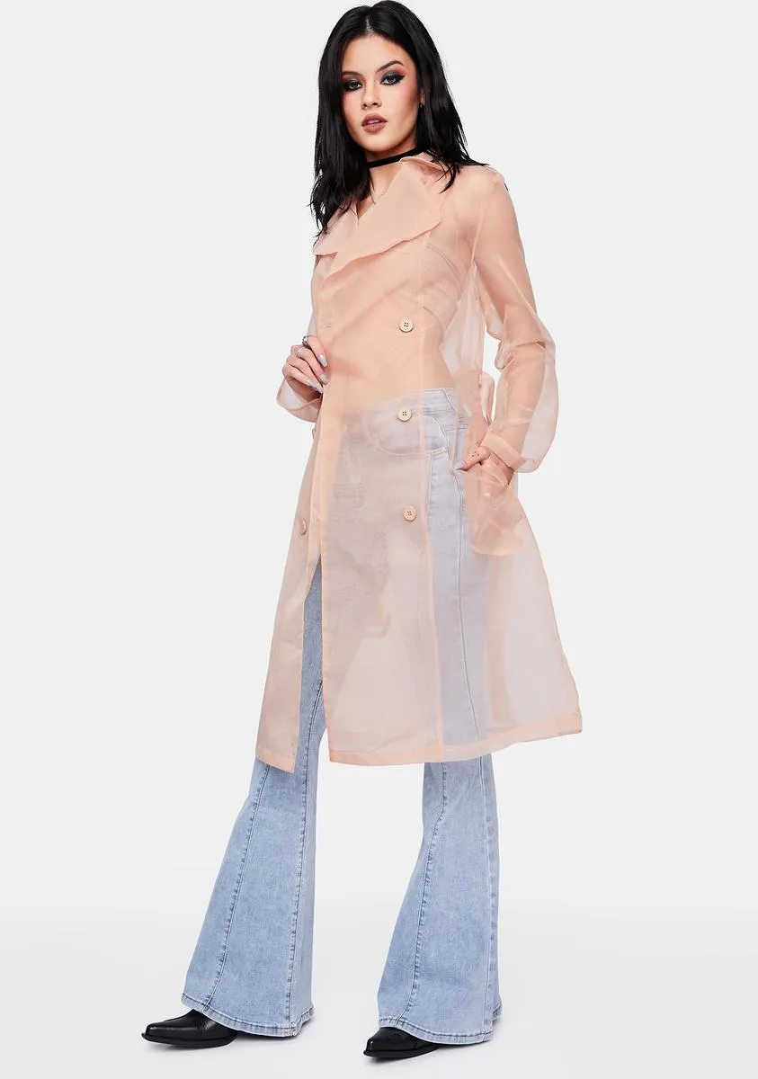 Fashion Forward Sheer Trench Coat