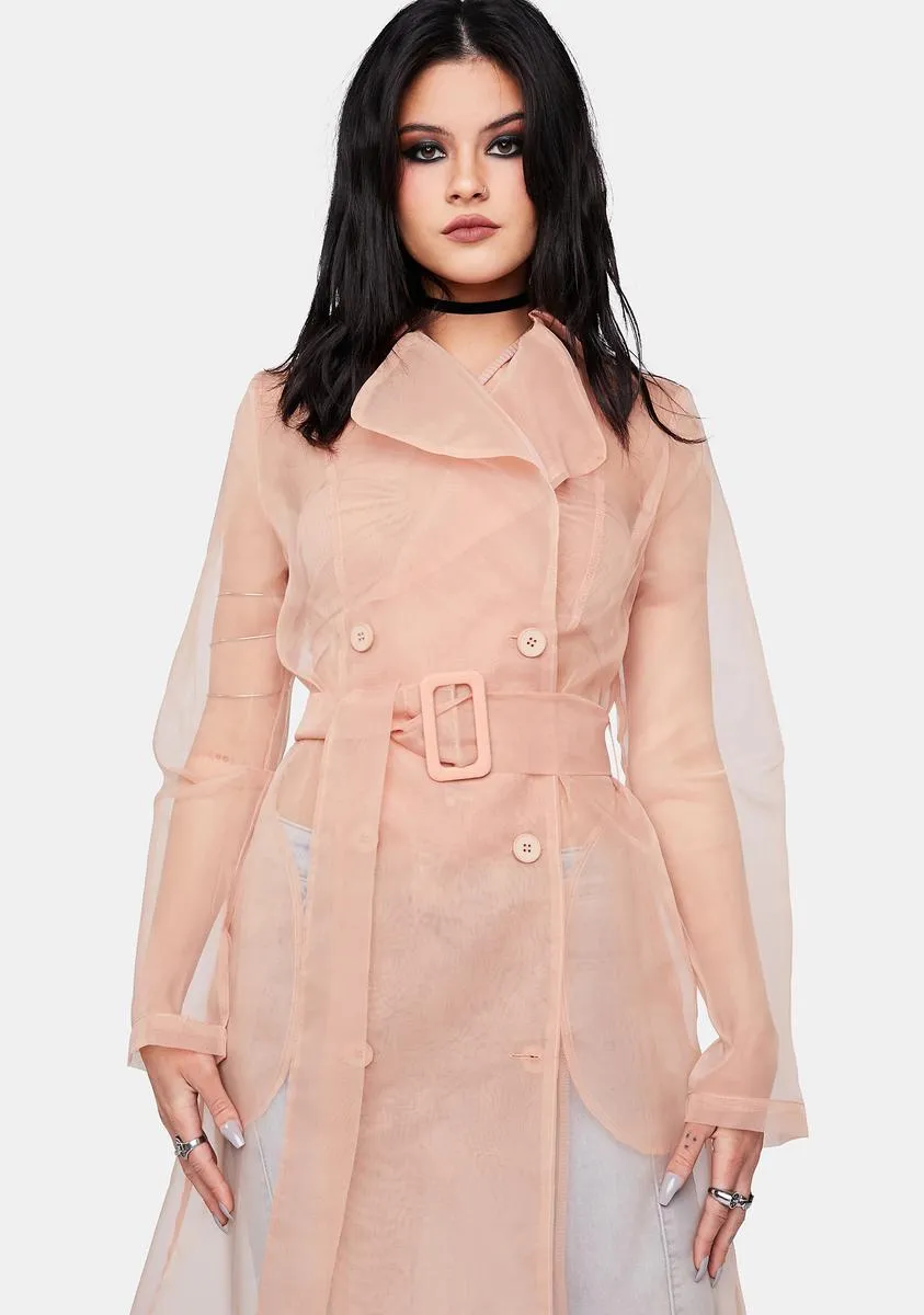 Fashion Forward Sheer Trench Coat