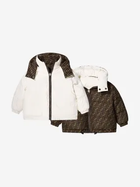 Fendi Boys Reversible FF Tape Puffer Coat