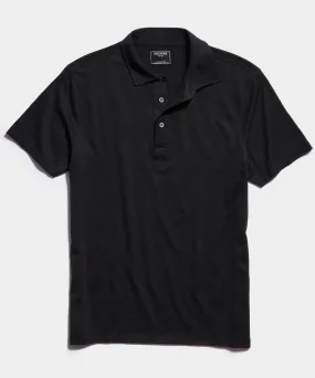 Fine Pique Polo in Black