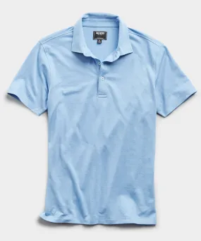 Fine Pique Polo in Light Blue