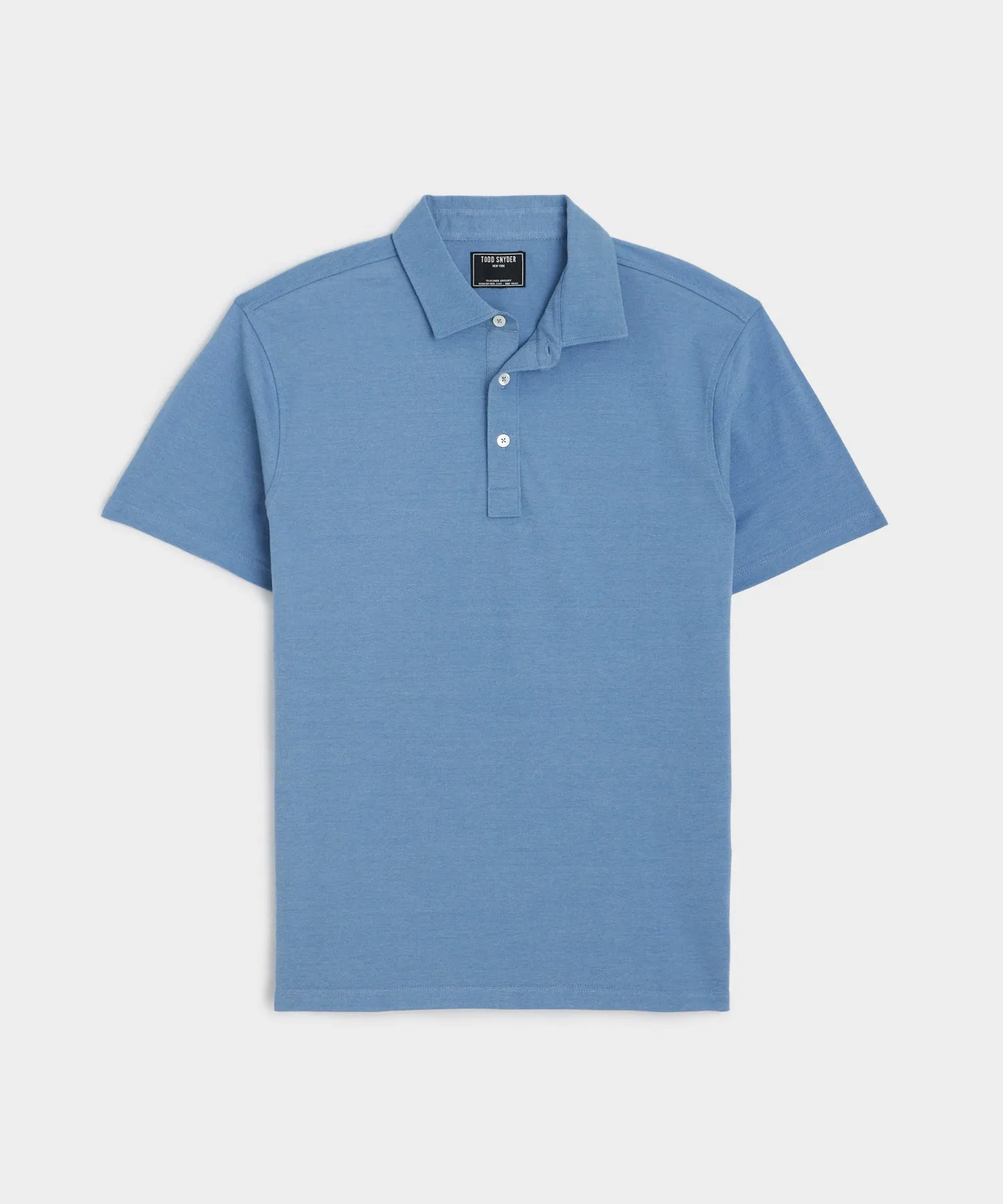 Fine Pique Polo in Sail Blue