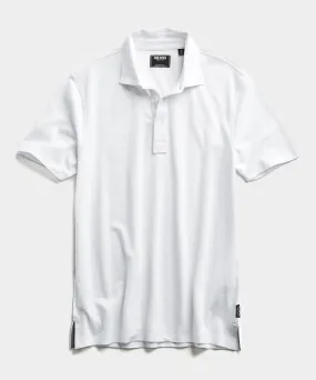 Fine Pique Polo in White