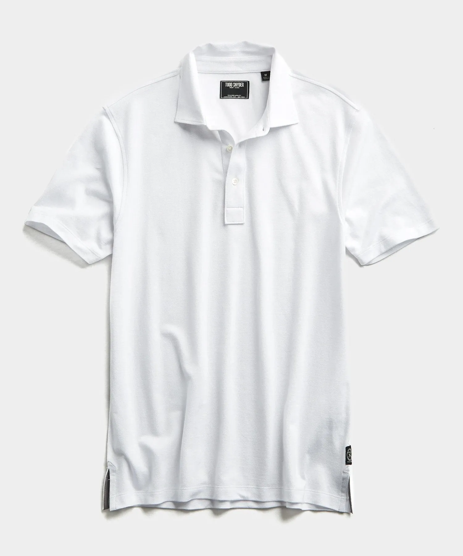 Fine Pique Polo in White