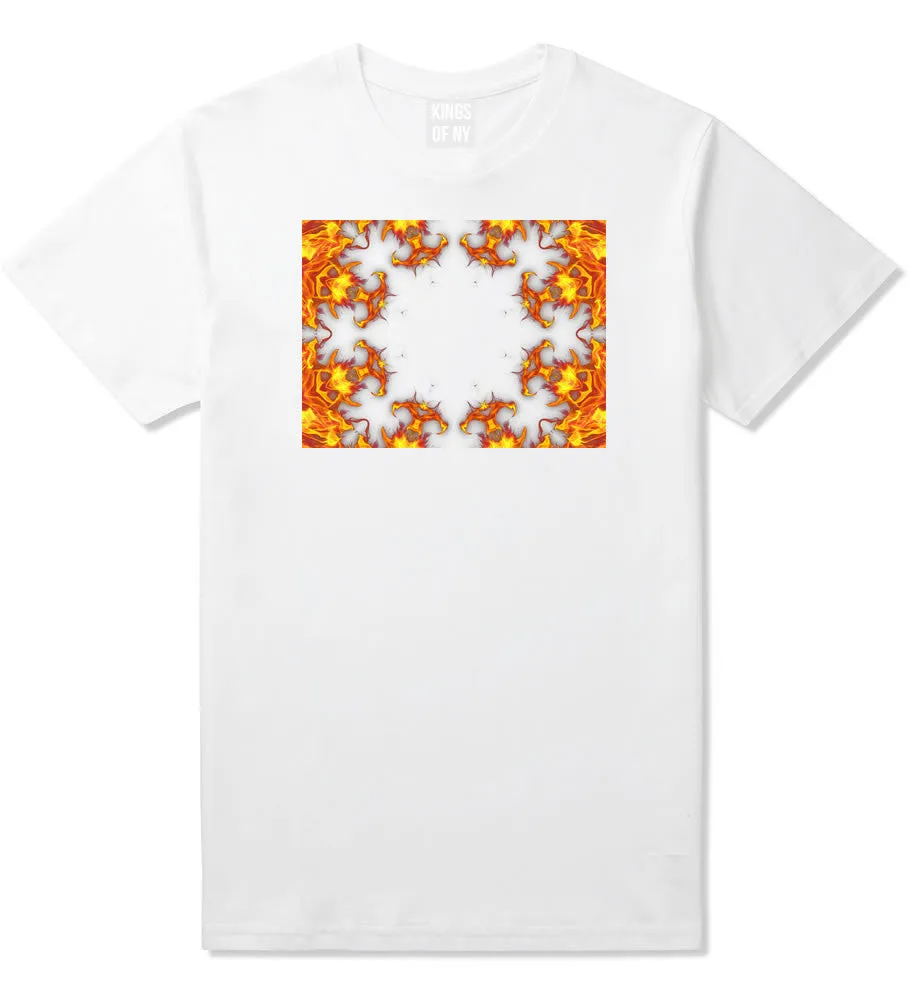 Flames of Fire Gold Frame T-Shirt