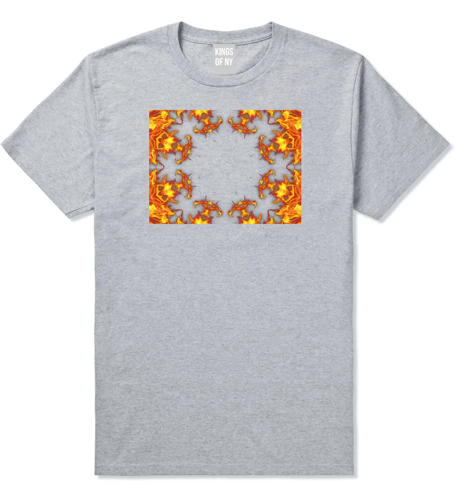 Flames of Fire Gold Frame T-Shirt