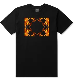 Flames of Fire Gold Frame T-Shirt