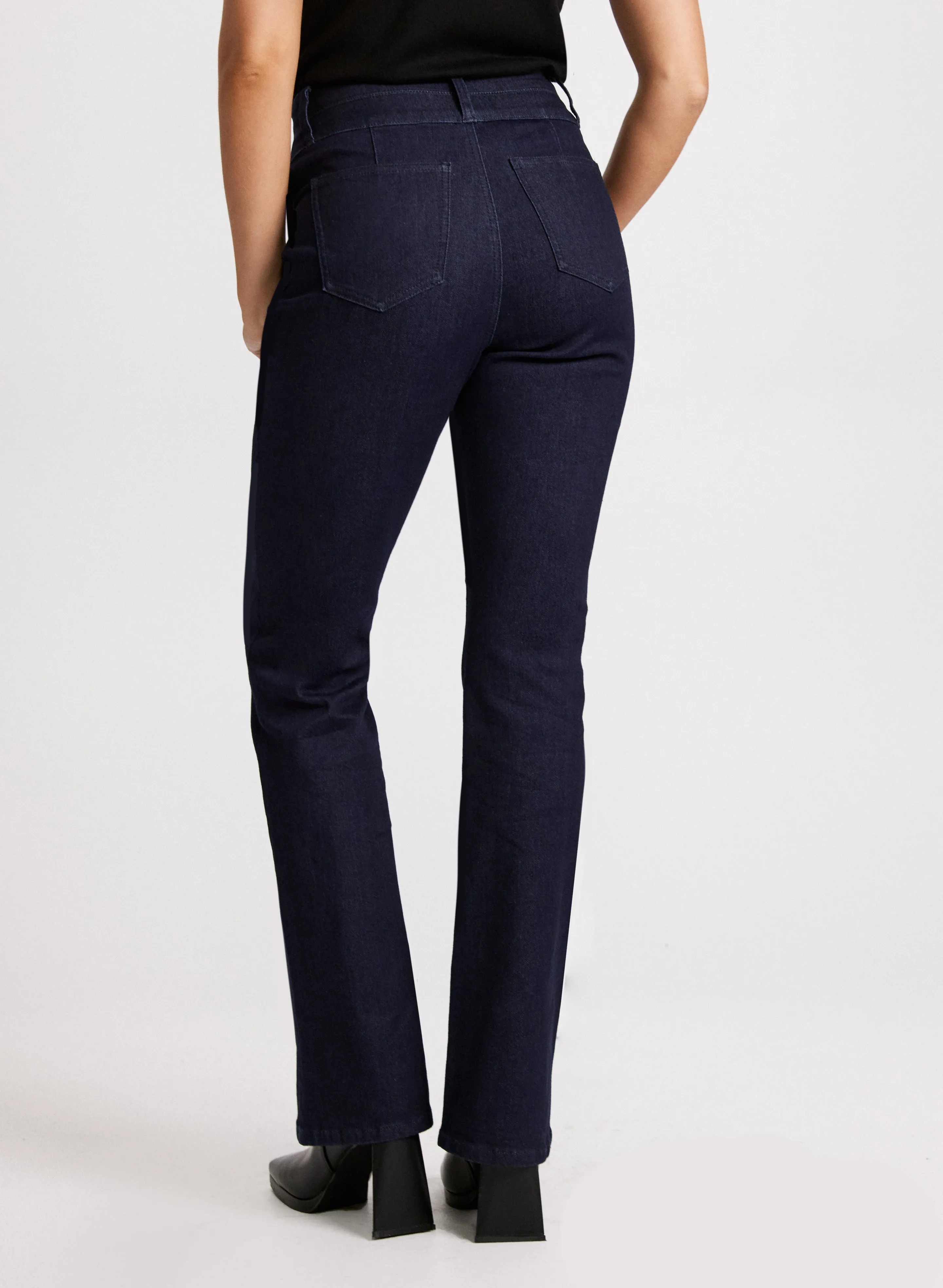 Flared Pintuck Jeans