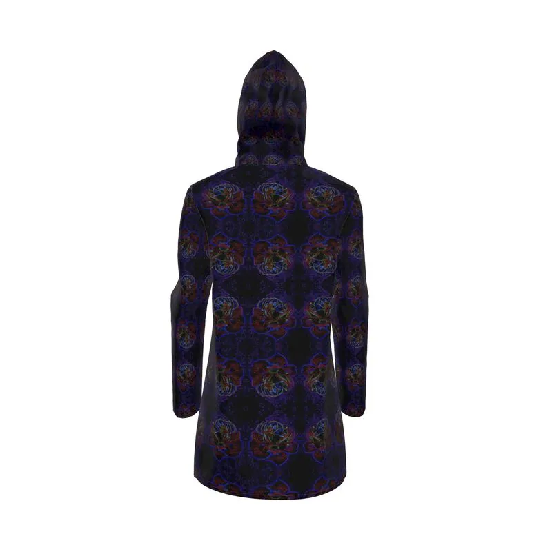 Floral Embosses: Roses 01 Patterned Ladies Designer Rain Coat