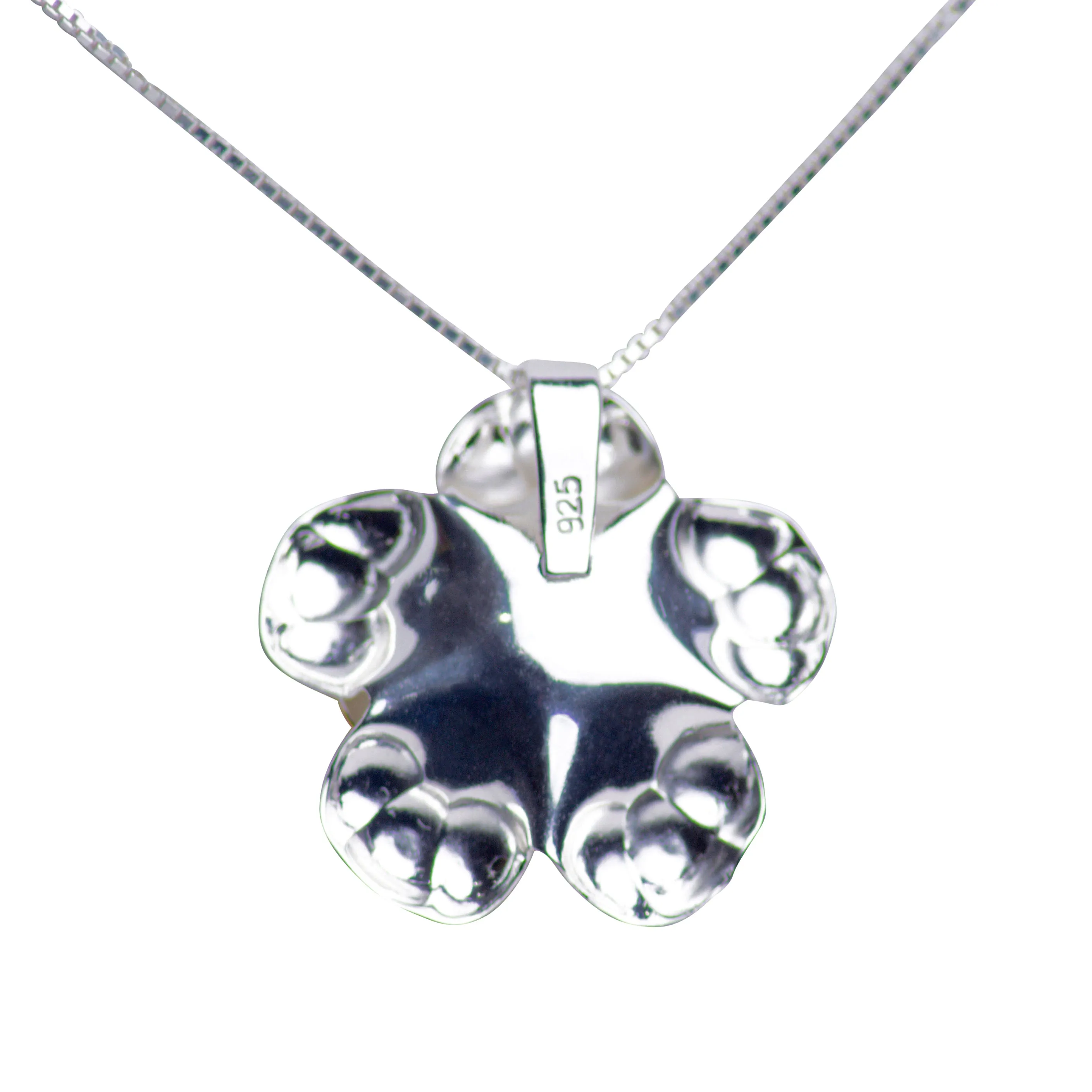 Floral Matte Silver Pendant