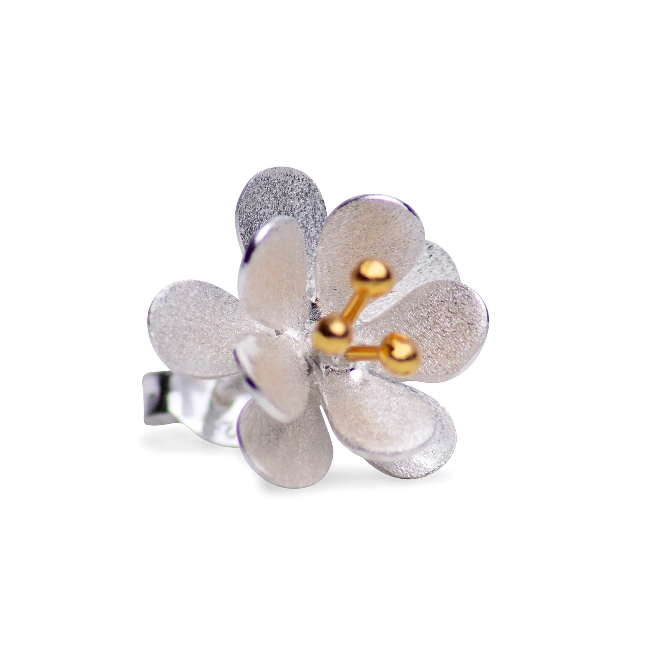 Floral Silver Earrings