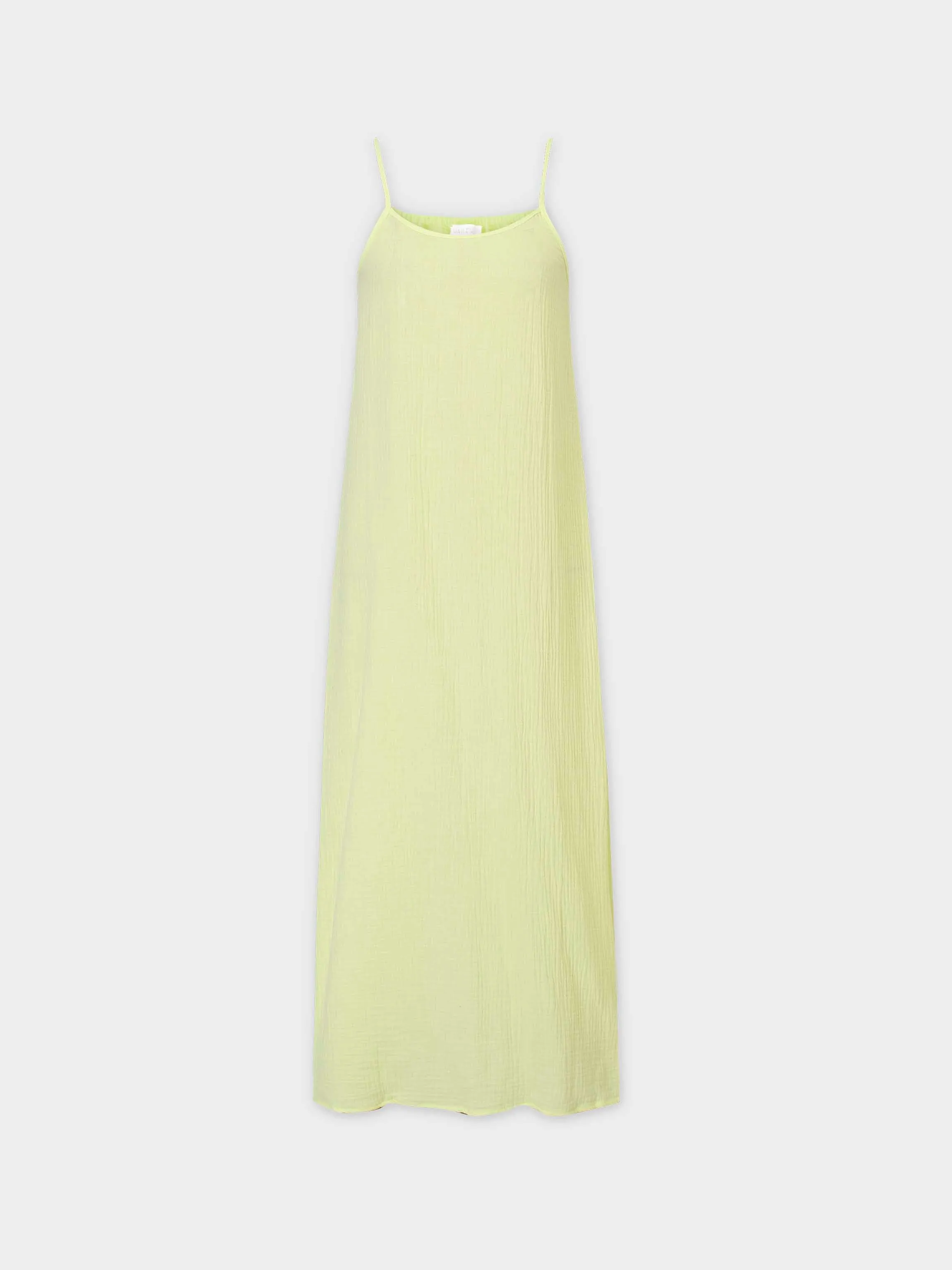 Gauze Slip Dress-Lemon Sorbet