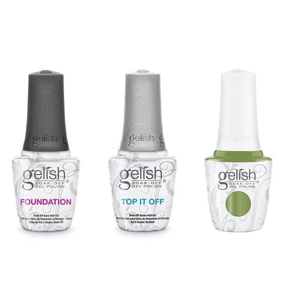 Gelish Combo - Base, Top & Leaf It All Behind