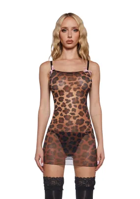 Get Wild Tonight Leopard Slip Dress