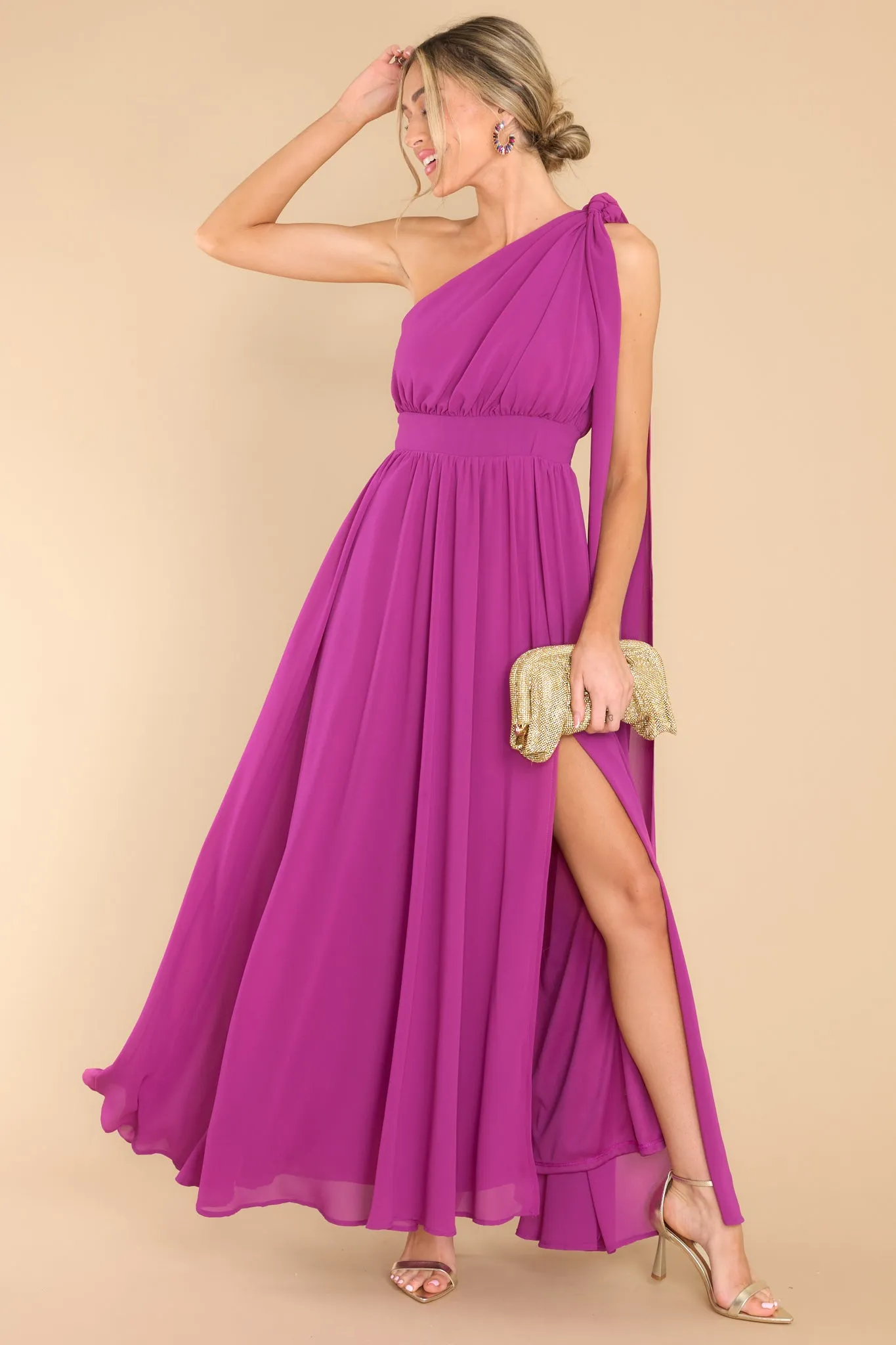 Goddess Behavior Berry Maxi Dress