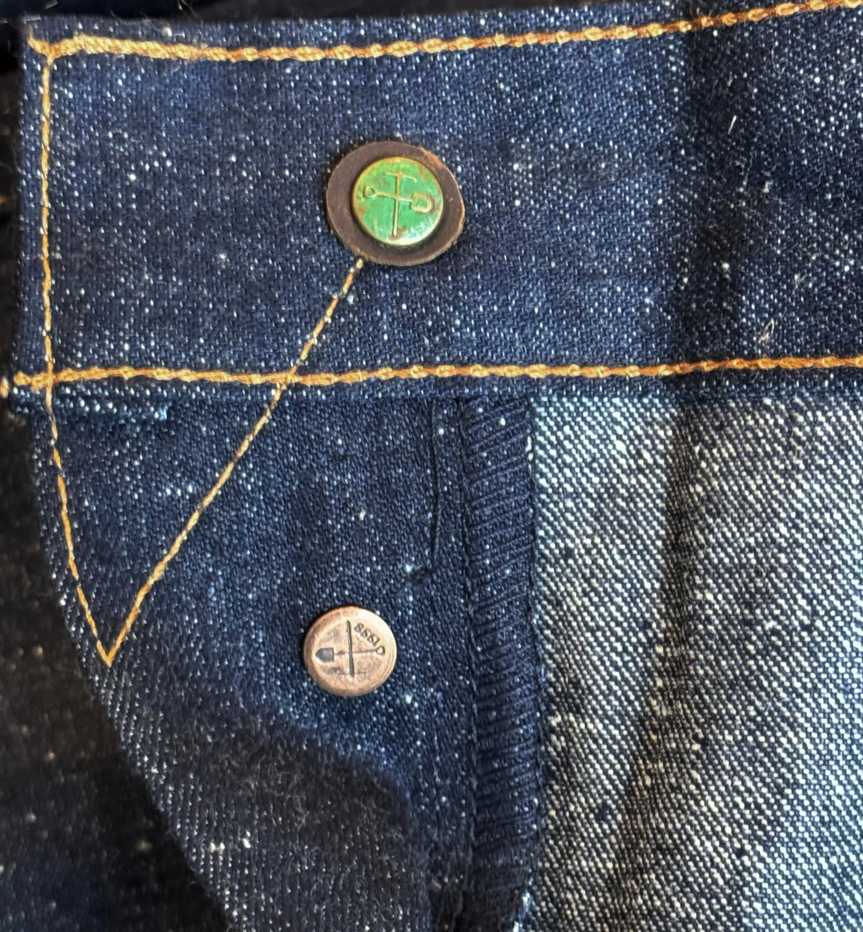 Greaser Japanese "Jelt" with Custom Green Selvedge