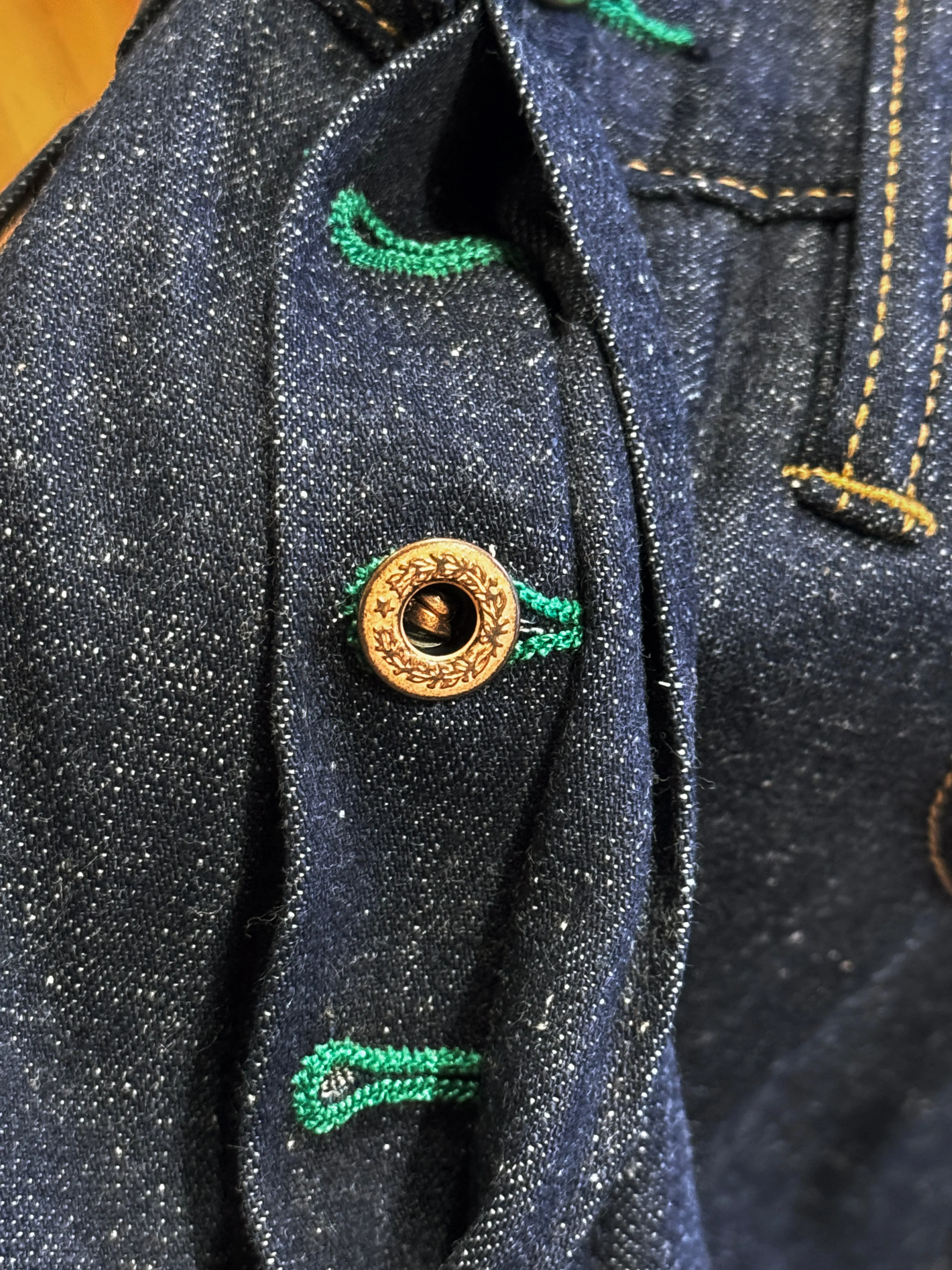 Greaser Japanese "Jelt" with Custom Green Selvedge