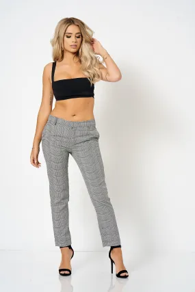 Grey Plaid Tailored Co-Ord Trousers