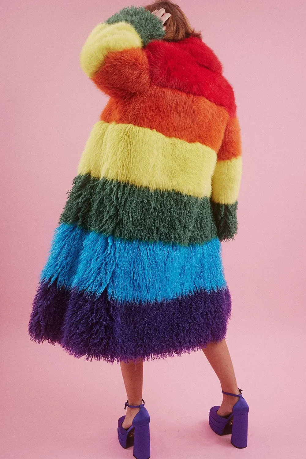 Hand Made Rainbow Maxi Coat | SALE!