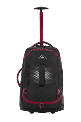 High Sierra - Composite V4 56cm Small RFID Wheeled Duffle With Backpack Straps - Black/Red