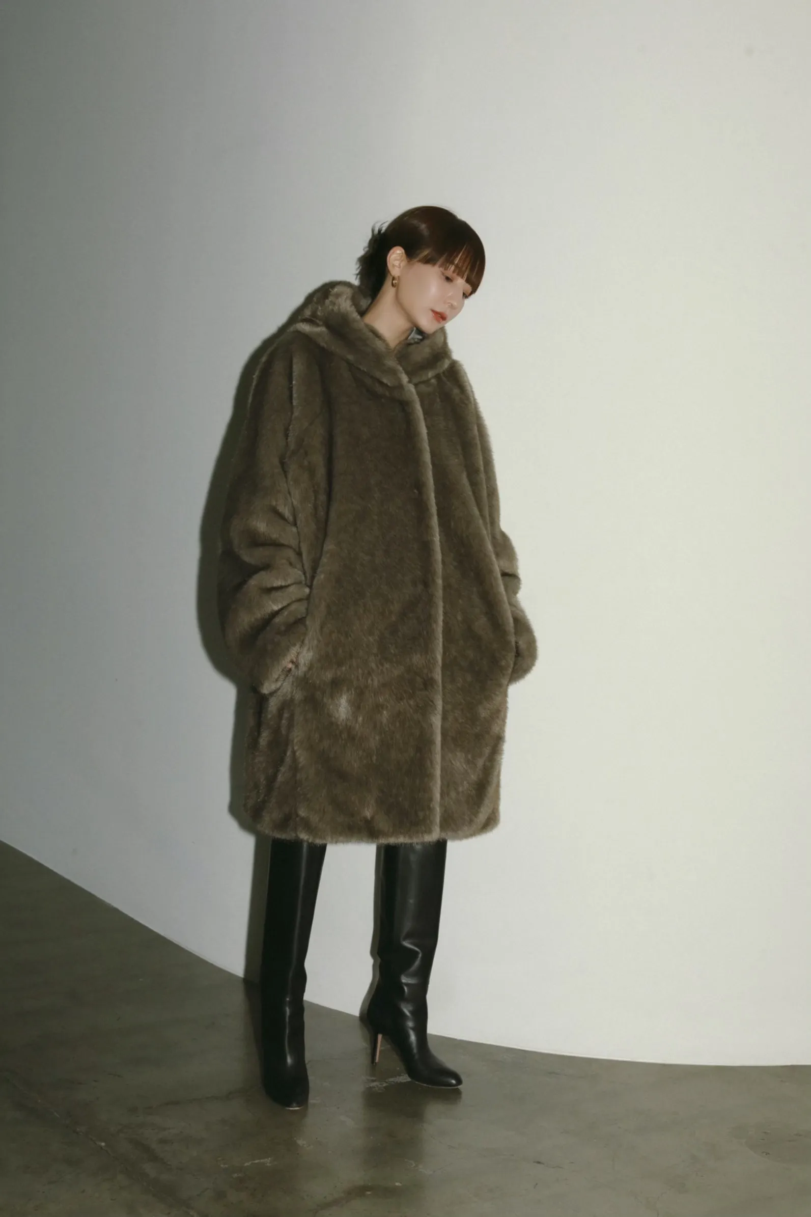 hoodie fur coat