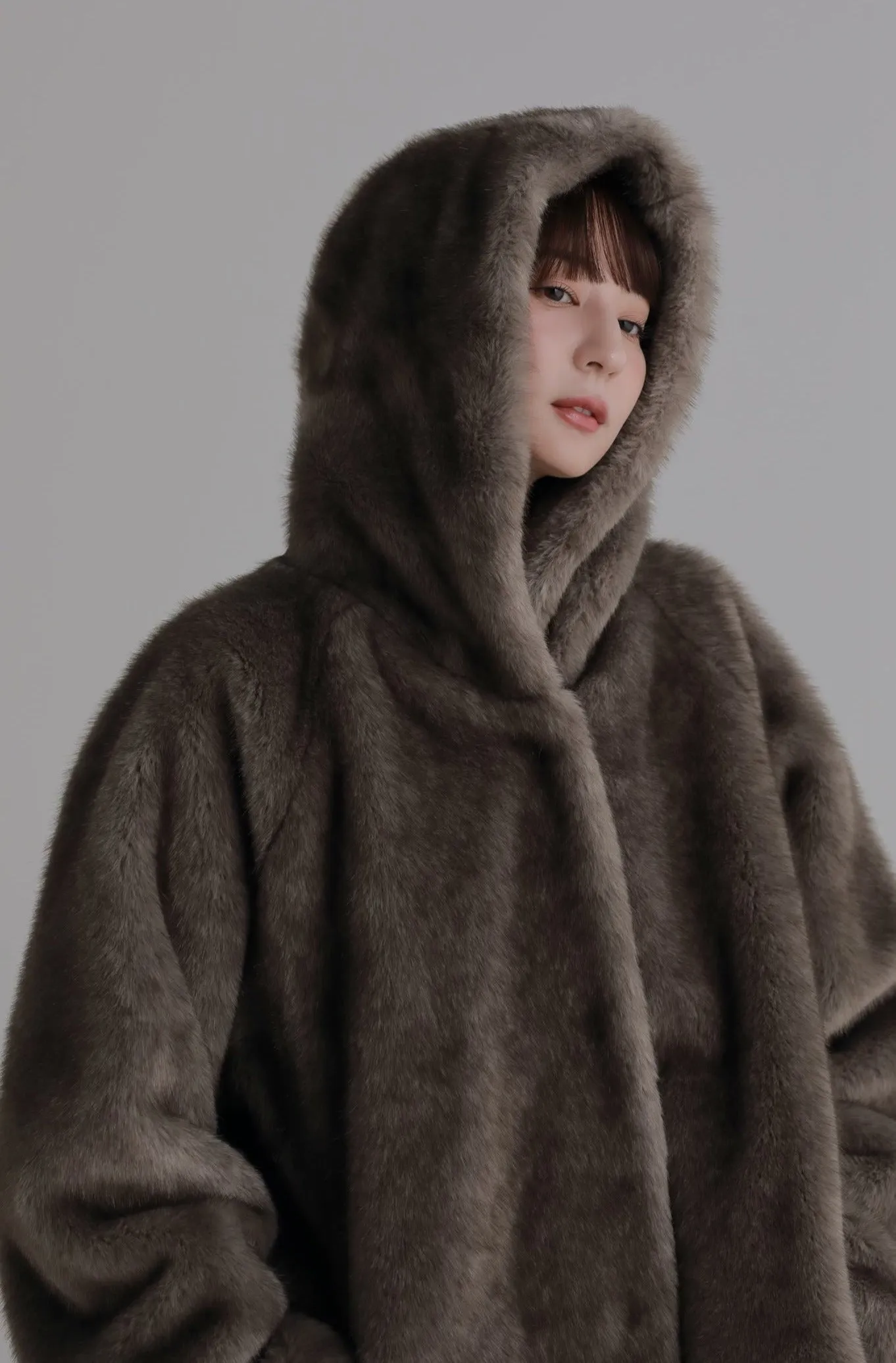 hoodie fur coat