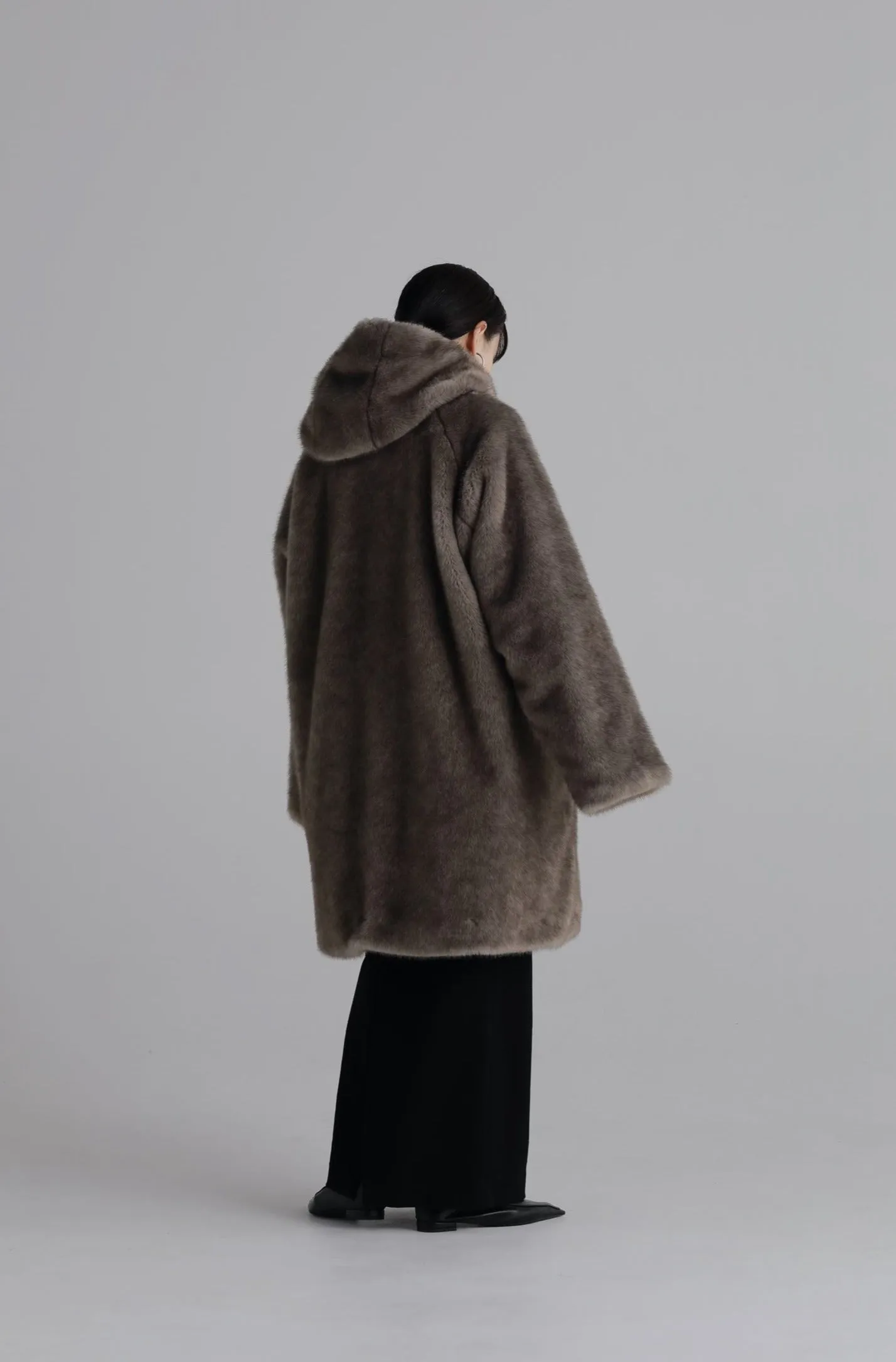 hoodie fur coat