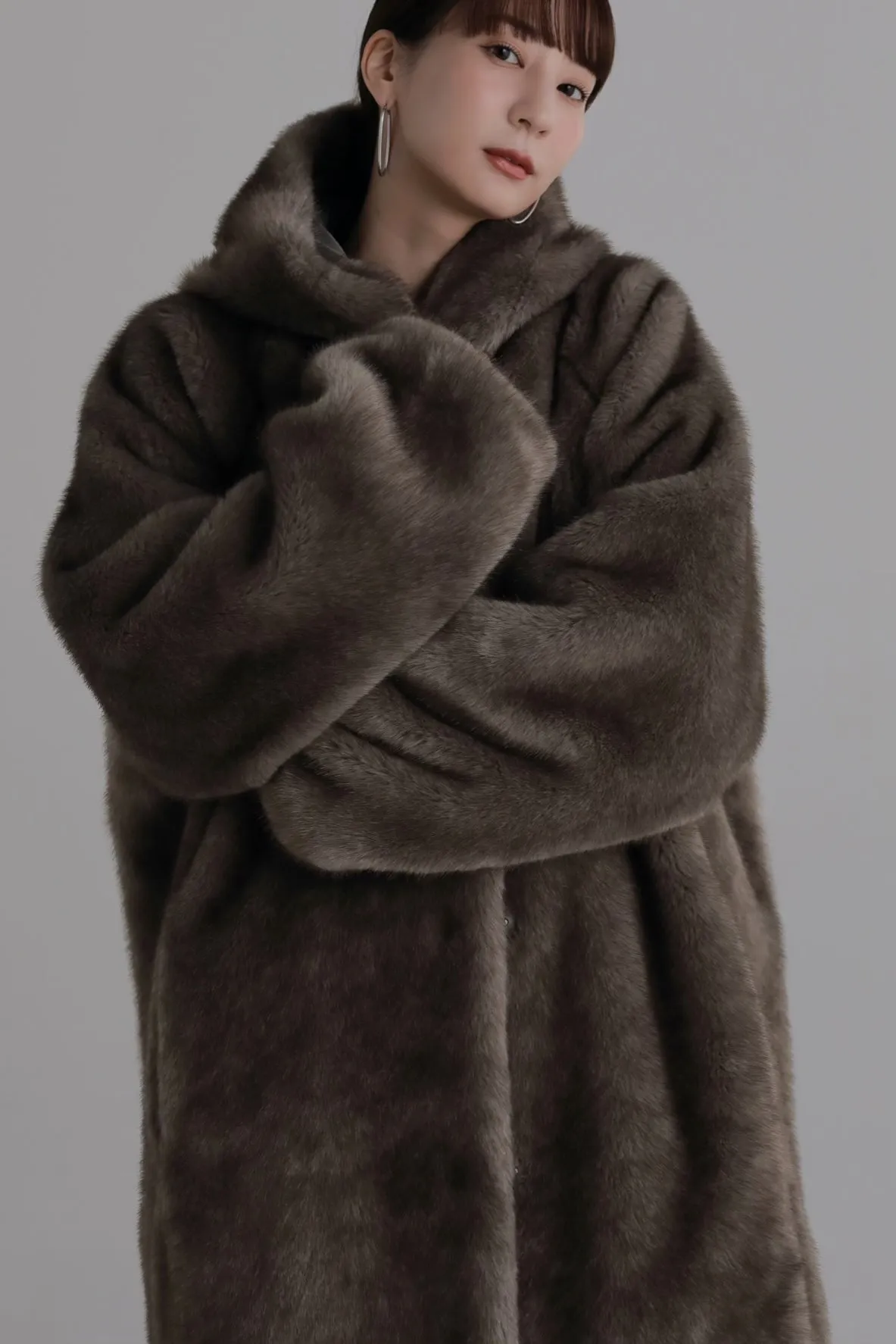 hoodie fur coat