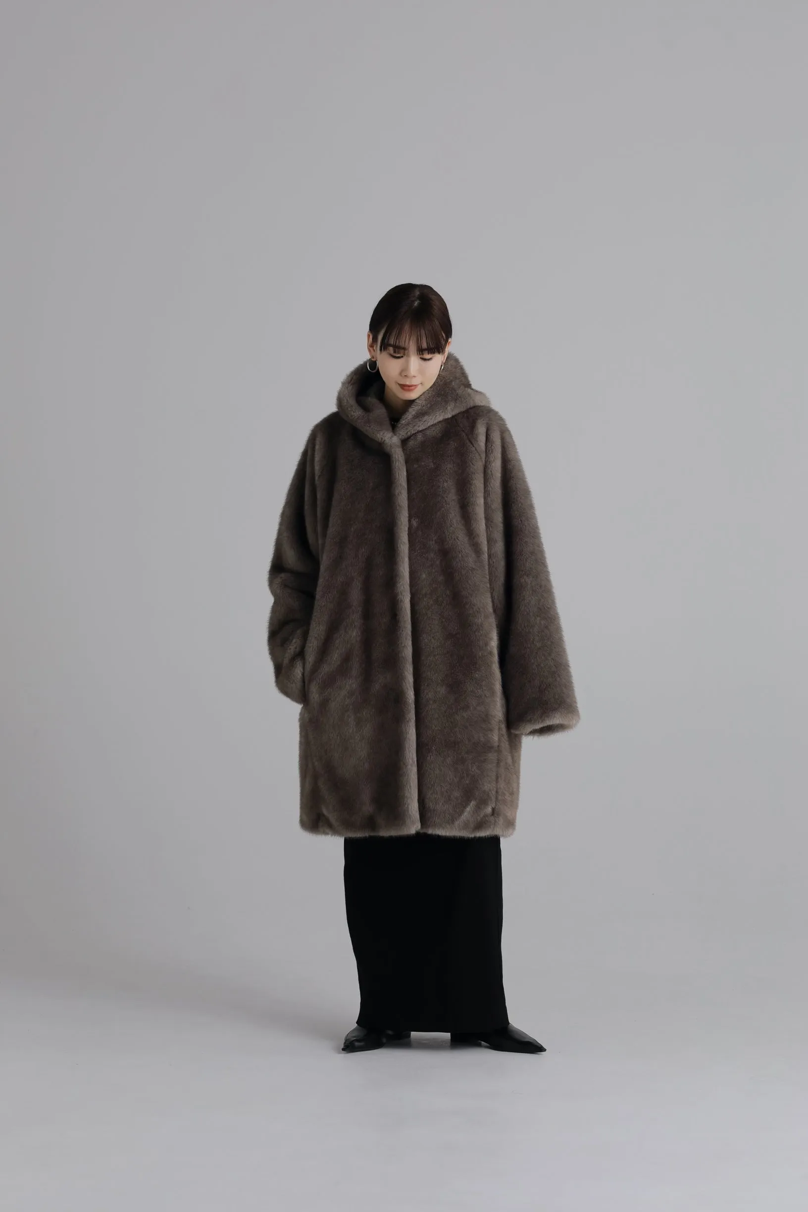 hoodie fur coat