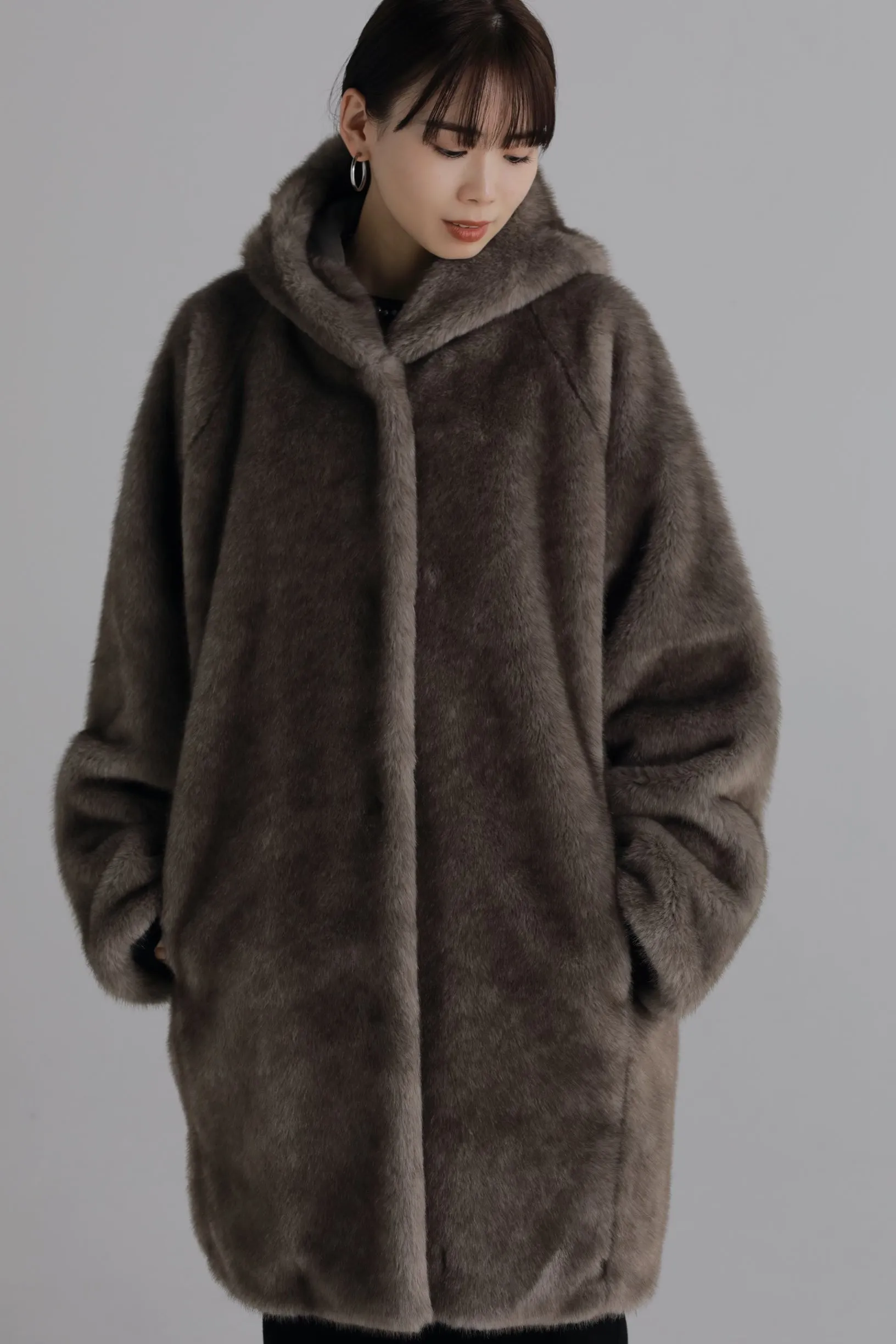 hoodie fur coat