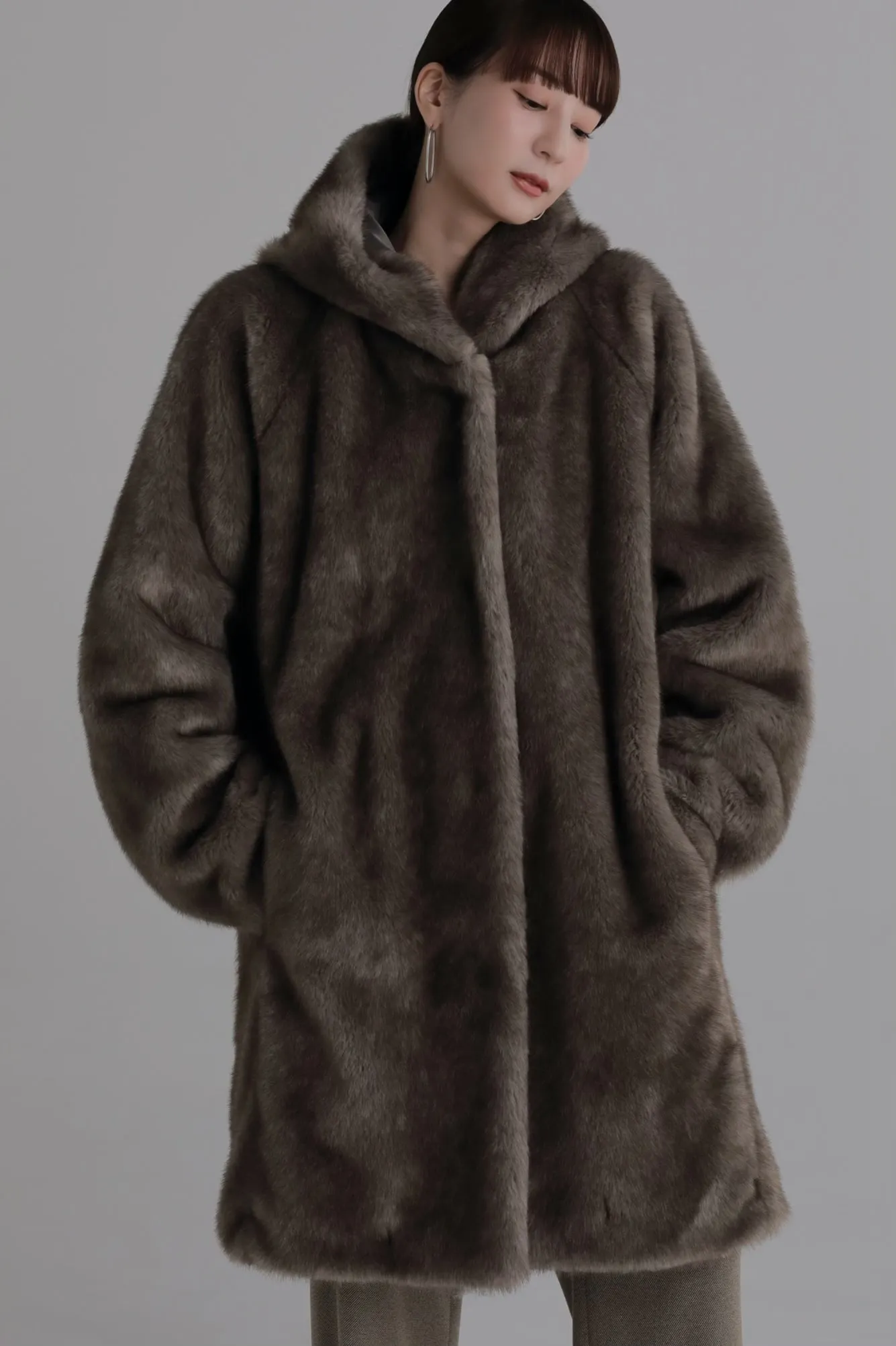 hoodie fur coat