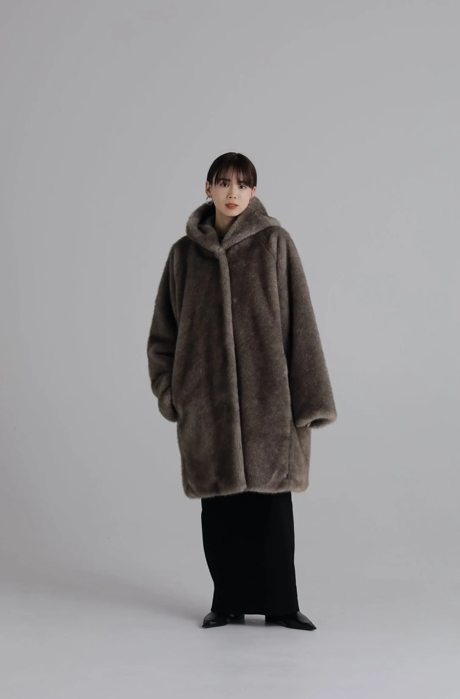 hoodie fur coat