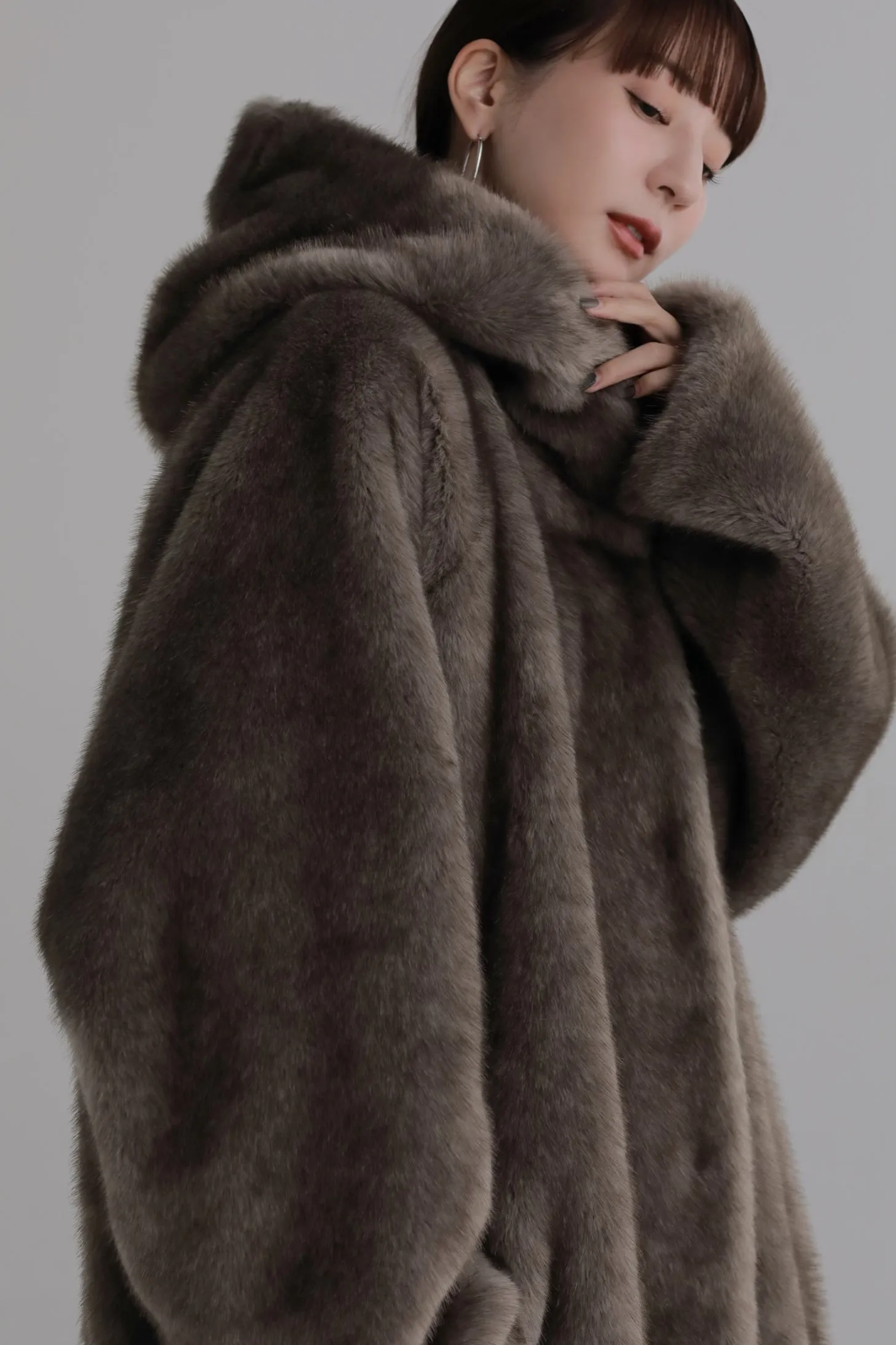 hoodie fur coat