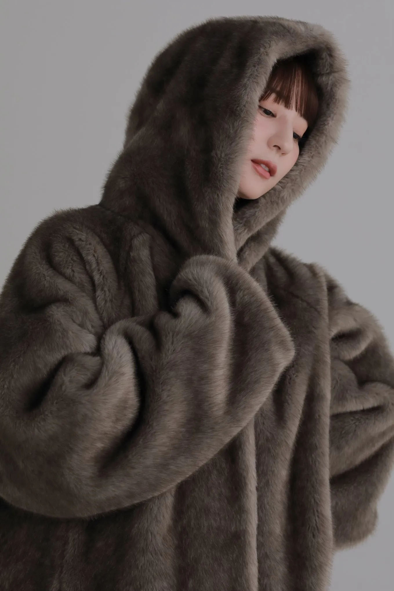 hoodie fur coat