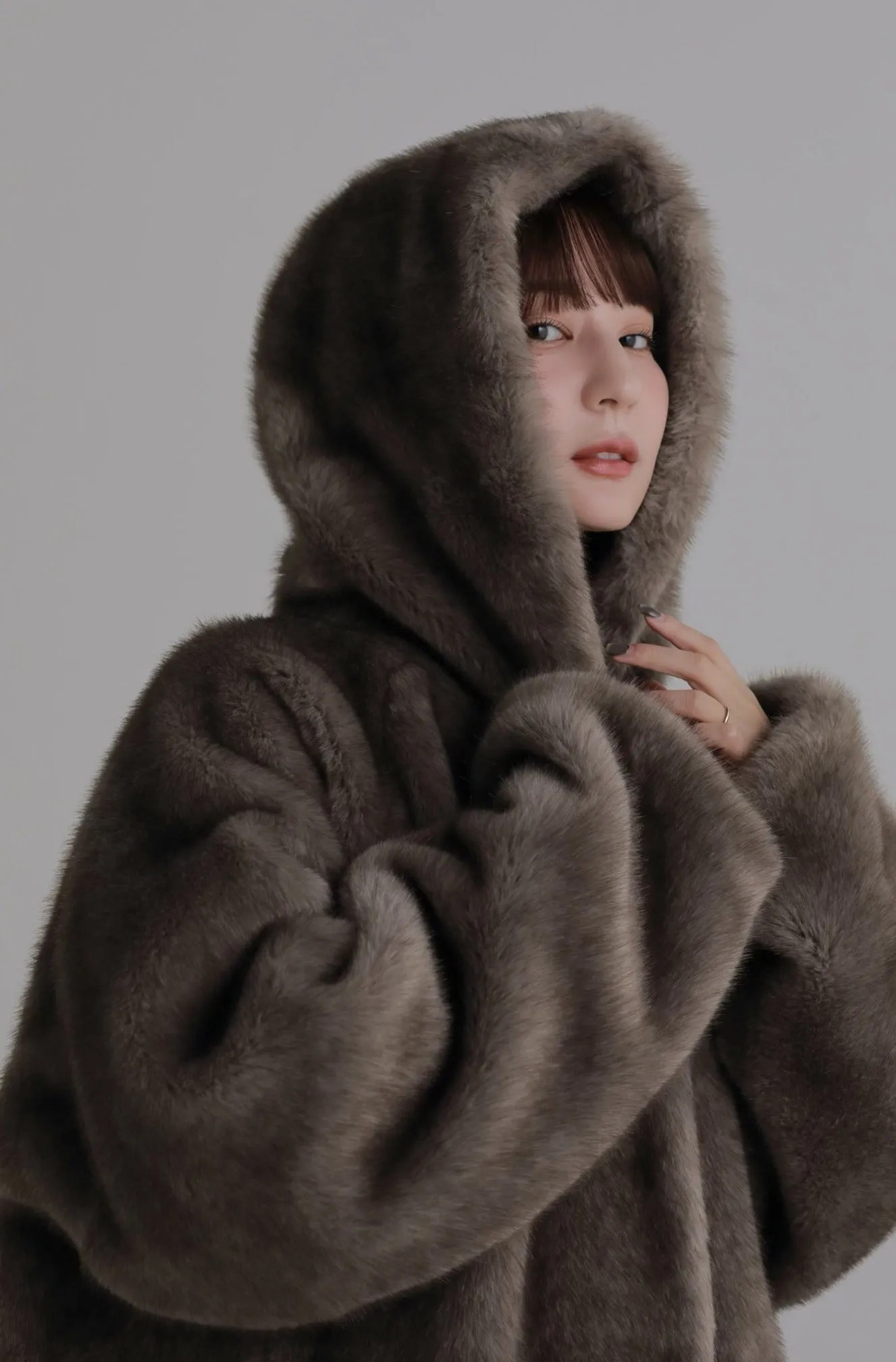 hoodie fur coat